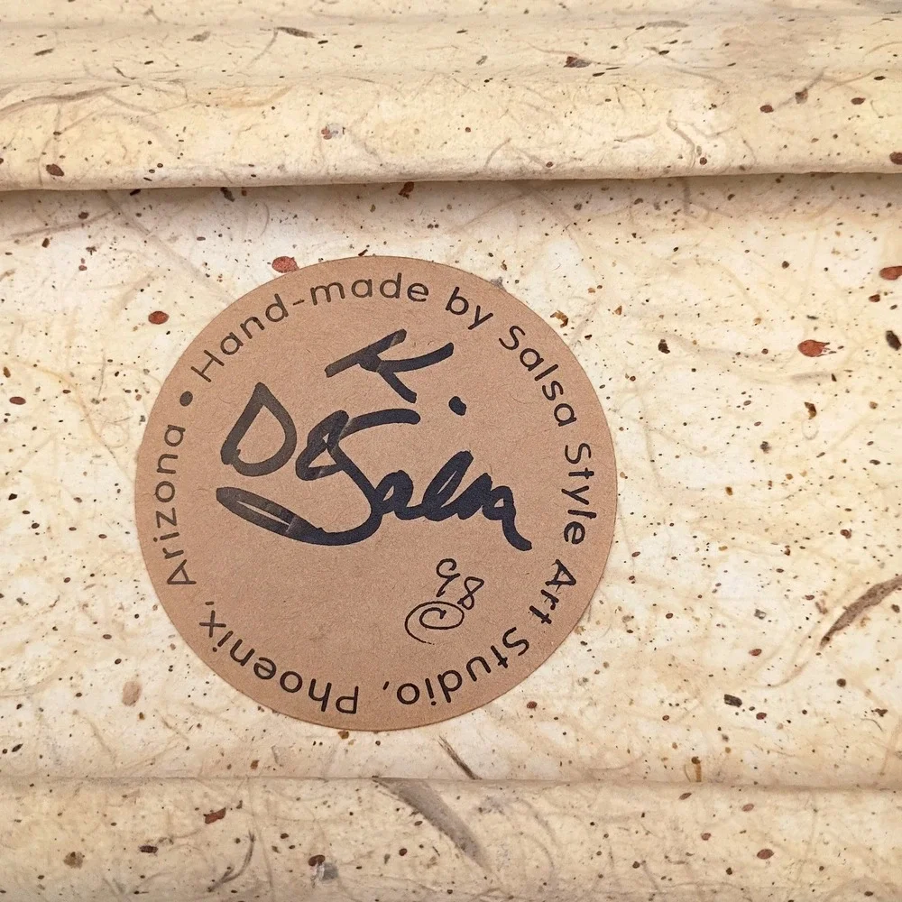 Salsa Style Art Studio Leaf Design Platter SIGNED‎ K DeSalsa Organic Fiberclay